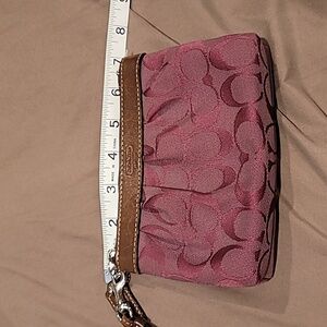 Coach wristlet burgundy EUC